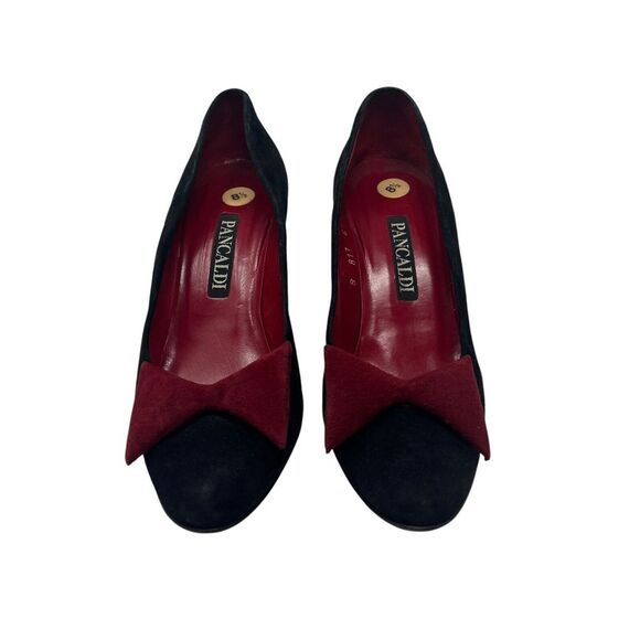 Pancaldi Vintage Heels Suede Neiman Marcus Made in Italy Womens‎ 8.5 AA - Picture 1 of 9
